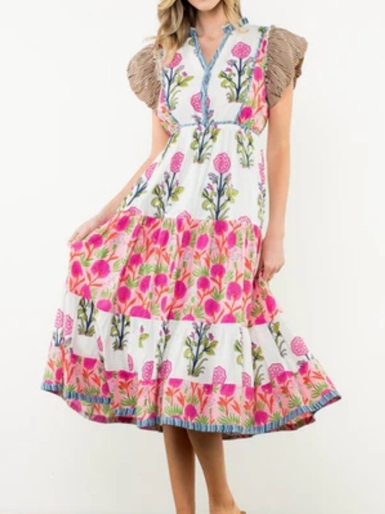 THML Dresses & Skirts - THML Mixed Floral Print Maxi Dress Size S